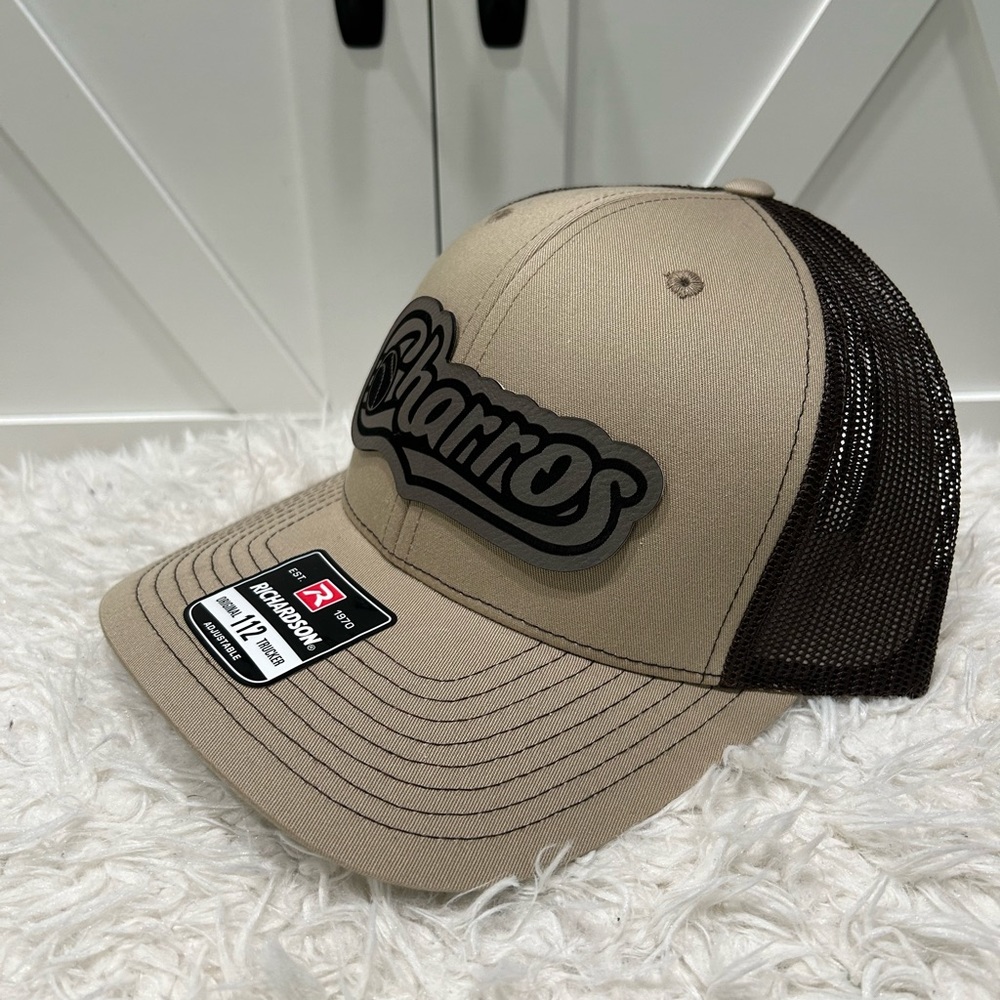 Laser engraved Los Charros de Jalisco Richardson 112 trucker hat.